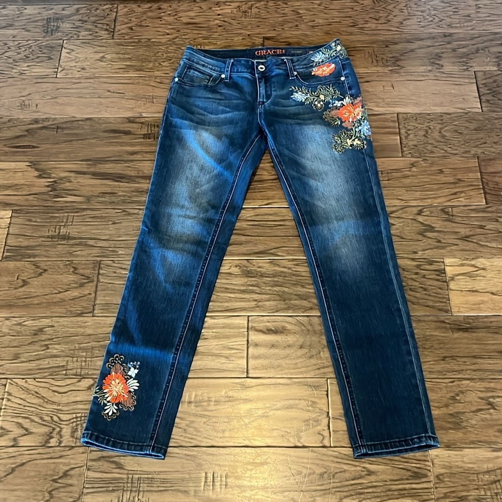 Grace Jeans Skinny Mid Rise Size 28